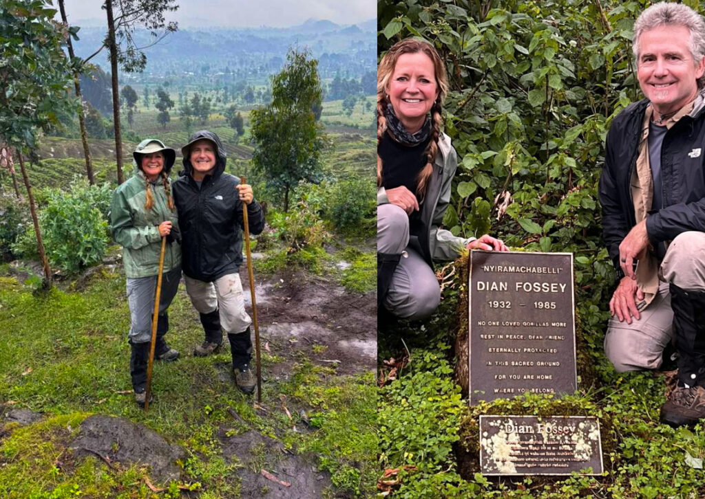 At the grave yard of the late Dain Fossey